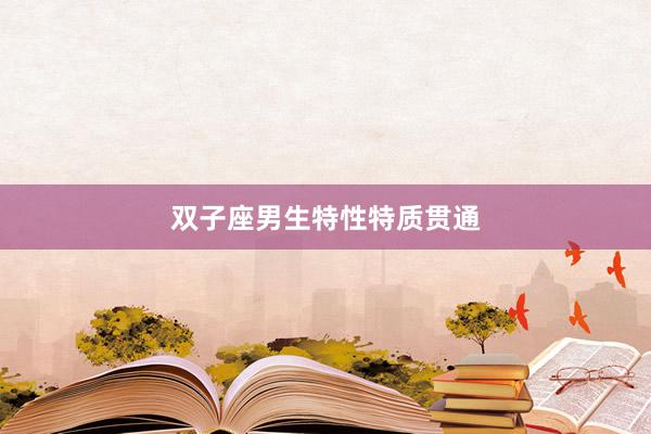 双子座男生特性特质贯通